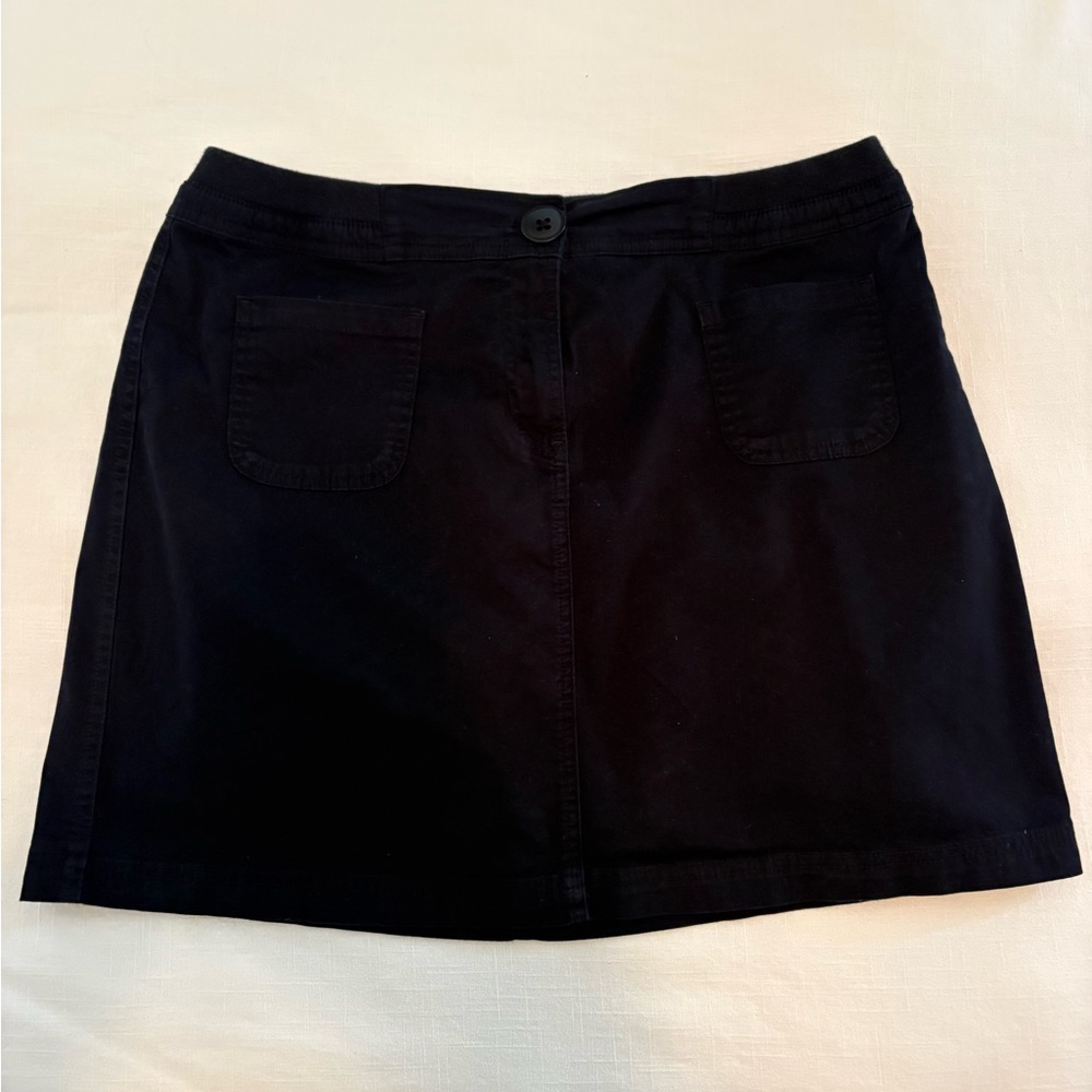 Karen Scott Black Casual Skirt with Front Pockets and Built in Shorts
